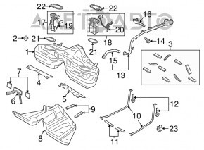 Топливный бак Ford Mustang mk6 18-