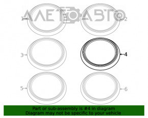 Emblema capacului portbagajului Ford Mustang mk6 15- cupé, GT 50th Anniversary, prindere ruptă.