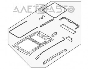 Geam panoramic complet Ford Edge 15-18