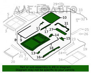 Geam panoramic complet Ford Edge 15-18