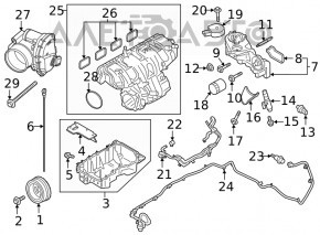 Дроссельная заслонка Ford Edge 19- 2.7T