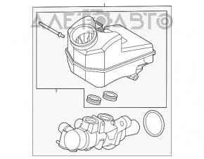 Главный тормозной цилиндр с бачком Ford Escape MK4 20-