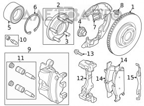 Суппорт передний левый Ford Escape MK4 20-