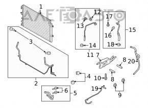 Racordul de răcire a transmisiei automate pentru Ford Escape MK4 20- AWD