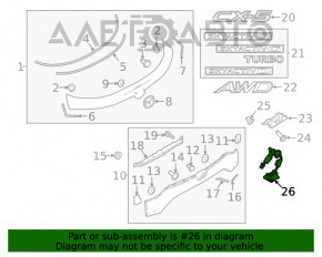 Camera de vizionare spate pentru Mazda CX-5 17-