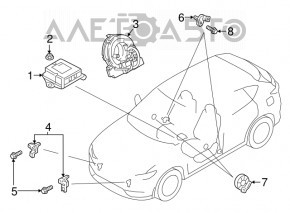 Senzație de aerbag frontal stânga Mazda CX-5 17- nou original OEM