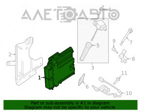 Блок ECU компьютер двигателя Lincoln Nautilus 19-21 2.7T FWD