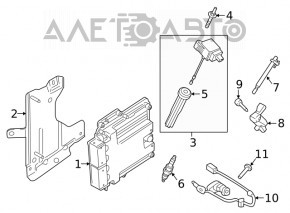 Modulul ECU al motorului Ford Edge 19- 2.7T