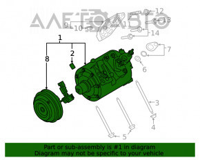 Compresorul de aer condiționat Ford Edge 19- 2.0T