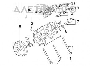 Compresorul de aer condiționat Ford Edge 19- 2.0T