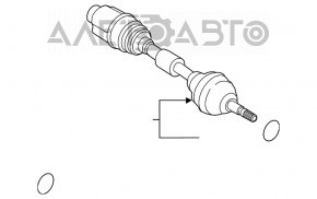 Привод полуось передняя правая Ford Edge 19- 2.7T