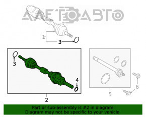 Ax cu semicurba față stânga Ford Edge 19- 2.7T