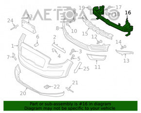 Amplificatorul de bara fata Ford Edge 19- SUA pentru carlig de tractare