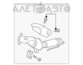 Приемная труба с катализатором Ford Edge 19- 2.0T