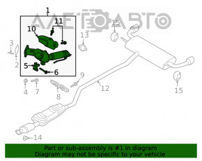 Tubul de admisie cu catalizator pentru Ford Edge 19- 2.0T