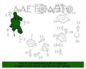 Подушка двигателя правая Ford Edge 19-24 2.7T