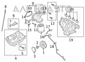 Corpul filtrului de ulei Ford Edge 19- 2.0T