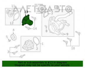 Крышка термостата Ford Edge 19- 2.0T