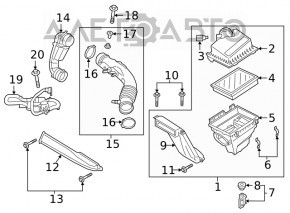 Corpul filtrului de aer Ford Edge 19- 2.0T