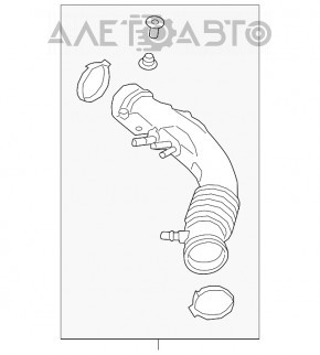 Воздуховод Ford Edge 19- 2.0T средняя часть
