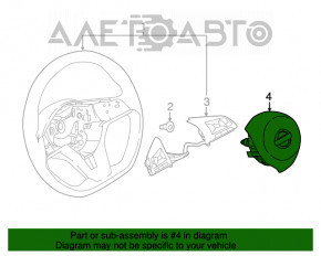 Airbagul de siguranță în volanul șoferului pentru Nissan Rogue Sport 17-19