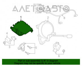 Modulul computerizat al airbag-urilor SRS pentru pernele de siguranță Nissan Rogue Sport 17-19