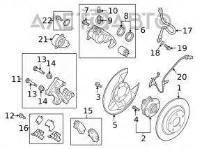 Senzorul ABS din spatele dreapta al Mazda CX-5 16 FWD