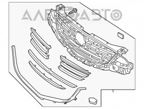 Grila radiatorului Mazda CX-5 15-16 noua, neoriginala.