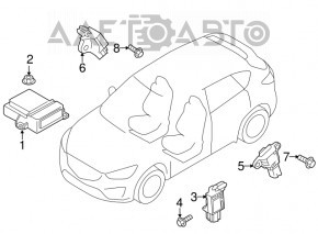 Модуль srs airbag компьютер подушек безопасности Mazda CX-5 16