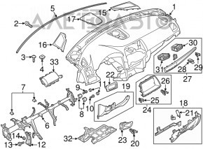 Подушка безопасности airbag пассажирская в торпеде Mazda CX-5 16