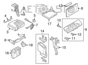 Monitor de navigare afișaj Mazda 6 16-17 SUA