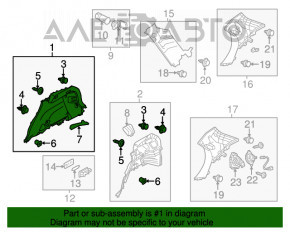 Capacul arcului drept Mazda CX-5 15-16 negru