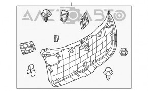 Capacul portbagajului inferior al usii Mazda CX-5 16 negru.