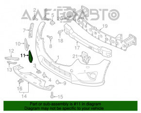 Обрамление ПТФ правое Mazda CX-5 16 под LED с накладками OEM