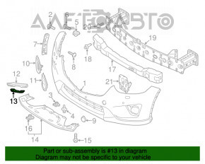 Capacul de protecție a farurilor de ceață dreapta, inferioară, pentru Mazda CX-5 din 2016, nou, original OEM