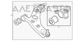 Рычаг нижний передний правый Mazda CX-5 17- новый OEM оригинал