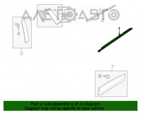 Moldură ușă-sticlă spate centrală dreapta Mazda CX-5 17-