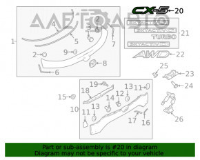 Emblema portbagajului usii CX-5 Mazda CX-5 17-