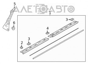 Pragul drept Mazda CX-5 17- cu garnitură, structură