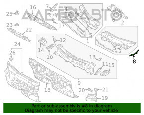 Garnitura grilei stergatoarelor stânga Mazda CX-5 17-