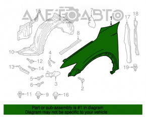 Aripa față stânga Mazda CX-5 17- nouă originală OEM