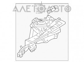 Aripa din față dreapta Mazda CX-5 17- pe caroserie, gri, ruginită.