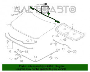 Уплотнитель решетки дворников центр Mazda CX-5 17-21