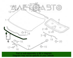 Garnitura capotei fata Mazda CX-5 17-