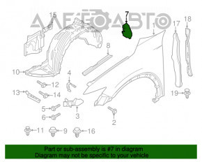 Garnitură aripă interioară dreapta față Mazda CX-5 17-