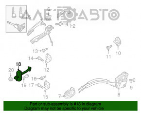 Limitatorul ușii din fața dreapta a Mazda CX-5 17-