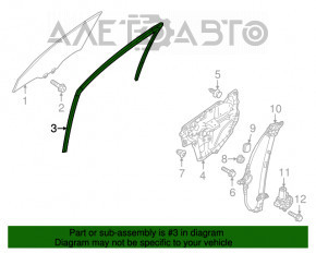 Garnitura de geamuri din față dreapta Mazda CX-5 17-