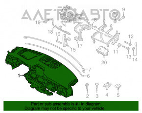 Panoul frontal al torpilei fără AIRBAG Mazda CX-5 17-