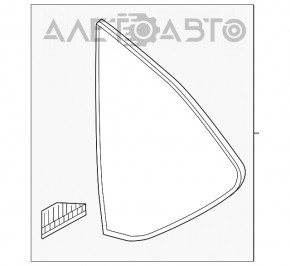 Fereastra din spate dreapta cu geam opac pentru Mazda CX-5 17-