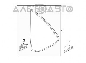 Fereastra din spate dreapta cu geam opac pentru Mazda CX-5 17-